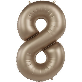 Folieballon Cijfer 8 - Starlight Gold - 86 cm