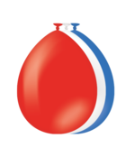 Rood, Wit, Blauwe ballonnen 25 stuks 30cm