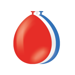 Rood, Wit, Blauwe ballonnen 25 stuks 30cm