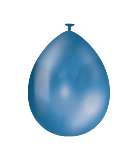 Metallic Blauwe ballonnen 10 stuks 30cm