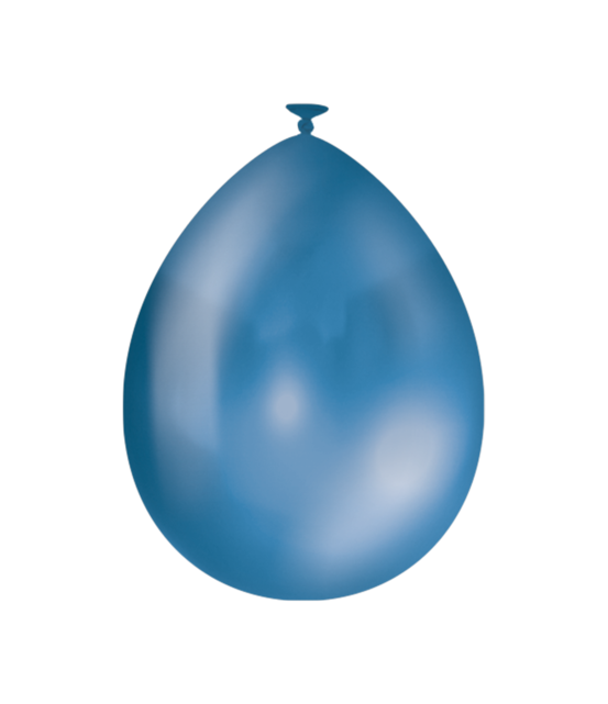 Metallic Blauwe ballonnen 50 stuks 30cm