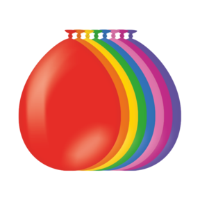 Multikleur ballonnen 50 stuks 30cm