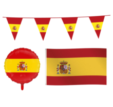 Spanje feestpakket S – vlaggenlijn, gevelvlag & folieballon