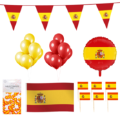 Spanje feestpakket XL2 – vlaggen, ballon, confetti, prikkers & ballonnen Spanje feestpakket XL2 – vlaggen, ballon, confetti, prikkers & ballonnen