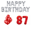 Feest-vieren 87 jaar Verjaardag Versiering Ballon Pakket rood & zilver Feest-vieren 87 jaar Verjaardag Versiering Ballon Pakket rood & zilver