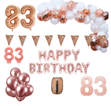 83 jaar Verjaardag Versiering Pakket Rosé goud XL