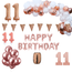 Feest-vieren 11 jaar Verjaardag Versiering Pakket Rosé goud XL Feest-vieren 11 jaar Verjaardag Versiering Pakket Rosé goud XL