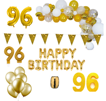 96 jaar Verjaardag Versiering Pakket Goud XL