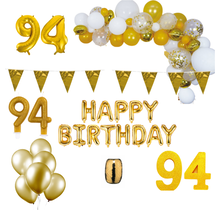 94 jaar Verjaardag Versiering Pakket Goud XL