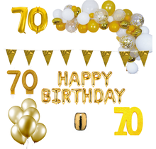 70 jaar Verjaardag Versiering Pakket Goud XL