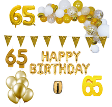 65 jaar Verjaardag Versiering Pakket Goud XL