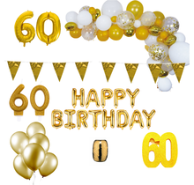 60 jaar Verjaardag Versiering Pakket Goud XL