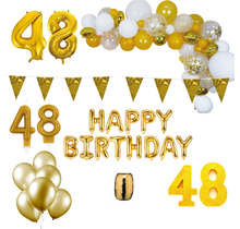 48 jaar Verjaardag Versiering Pakket Goud XL