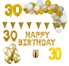 30 jaar Verjaardag Versiering Pakket Goud XL