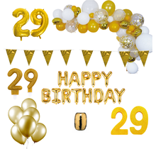 29 jaar Verjaardag Versiering Pakket Goud XL