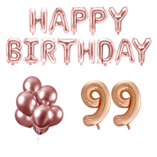 99 jaar Verjaardag Versiering Ballon Pakket rosé goud