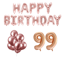 99 jaar Verjaardag Versiering Ballon Pakket rosé goud