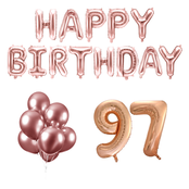 97 jaar Verjaardag Versiering Ballon Pakket rosé goud 97 jaar Verjaardag Versiering Ballon Pakket rosé goud