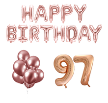 97 jaar Verjaardag Versiering Ballon Pakket rosé goud