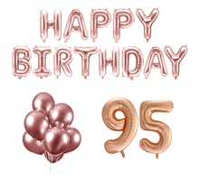 95 jaar Verjaardag Versiering Ballon Pakket rosé goud