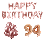 94 jaar Verjaardag Versiering Ballon Pakket rosé goud