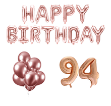 94 jaar Verjaardag Versiering Ballon Pakket rosé goud