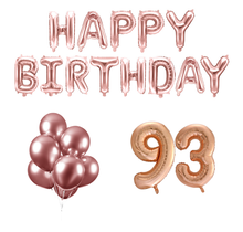 93 jaar Verjaardag Versiering Ballon Pakket rosé goud