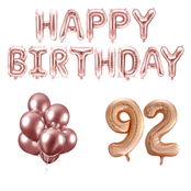 92 jaar Verjaardag Versiering Ballon Pakket rosé goud
