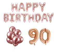 90 jaar Verjaardag Versiering Ballon Pakket rosé goud