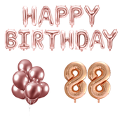 88 jaar Verjaardag Versiering Ballon Pakket rosé goud
