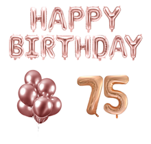 75 jaar Verjaardag Versiering Ballon Pakket rosé goud