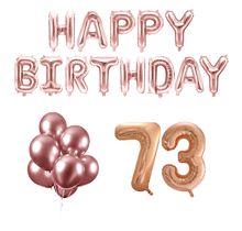 73 jaar Verjaardag Versiering Ballon Pakket rosé goud