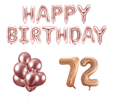 72 jaar Verjaardag Versiering Ballon Pakket rosé goud