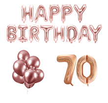 70 jaar Verjaardag Versiering Ballon Pakket rosé goud