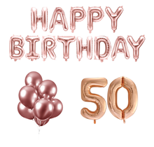 50 jaar Verjaardag Versiering Ballon Pakket rosé goud