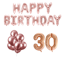 30 jaar Verjaardag Versiering Ballon Pakket rosé goud