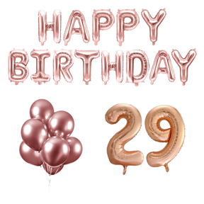 29 jaar Verjaardag Versiering Ballon Pakket rosé goud