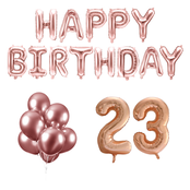 23 jaar Verjaardag Versiering Ballon Pakket rosé goud
