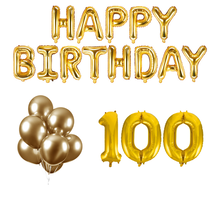 100 jaar Verjaardag Versiering Ballon Pakket Goud