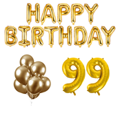 99 jaar Verjaardag Versiering Ballon Pakket Goud