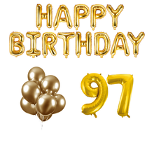 97 jaar Verjaardag Versiering Ballon Pakket Goud