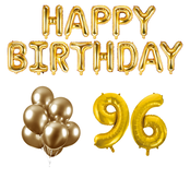 96 jaar Verjaardag Versiering Ballon Pakket Goud