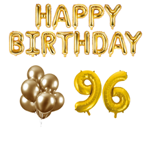 96 jaar Verjaardag Versiering Ballon Pakket Goud