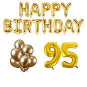95 jaar Verjaardag Versiering Ballon Pakket Goud