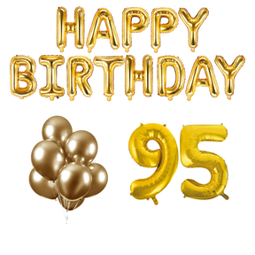 95 jaar Verjaardag Versiering Ballon Pakket Goud