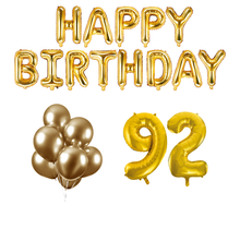 92 jaar Verjaardag Versiering Ballon Pakket Goud