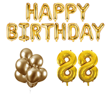 88 jaar Verjaardag Versiering Ballon Pakket Goud