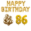 Feest-vieren 86 jaar Verjaardag Versiering Ballon Pakket Goud Feest-vieren 86 jaar Verjaardag Versiering Ballon Pakket Goud
