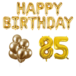 85 jaar Verjaardag Versiering Ballon Pakket Goud