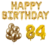 84 jaar Verjaardag Versiering Ballon Pakket Goud